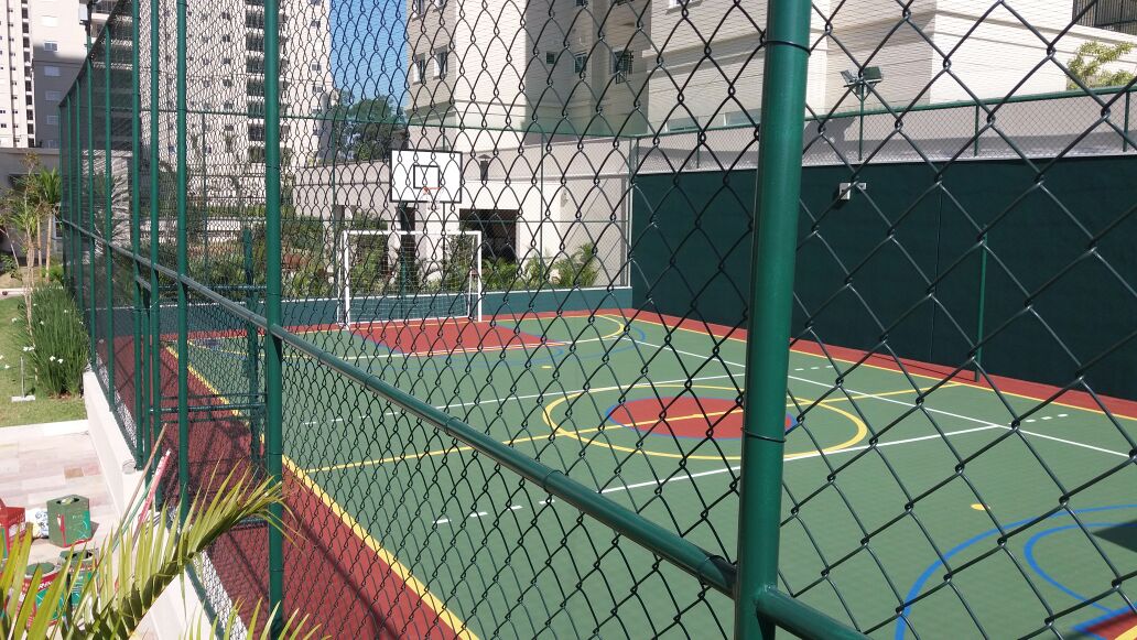 Construção de quadra poliesportiva asfáltica - Cliente: Eztec - Cidade Maia Praça